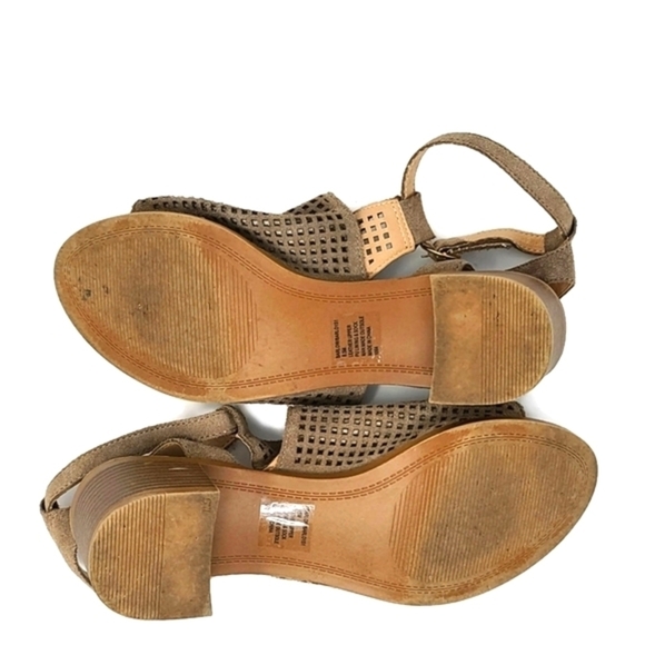 Steve Madden BARLOW 2" Block Heel Open Toe Ankle Booties Size 8.5M Brown - Picture 6 of 8